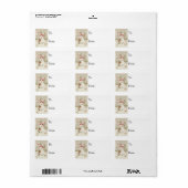 Vintager roter Hut Snowwoman Geschenk-Umbau Adressaufkleber (Vorne)