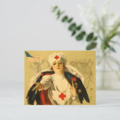 Vintager Roter Kreuz Postkarte (Stehend Vorderseite)