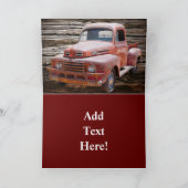 Vintager roter LKW - Amerikanische Flagge (Innenseite)