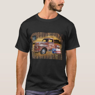 Vintager roter LKW Antiker LKW Alter LKW T-Shirt