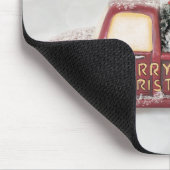Vintager roter LKW auf grauem Hintergrund Mousepad (Ecke)