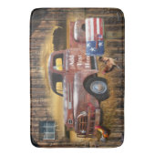 Vintager Roter LKW Badematte (Vorderseite Vertikal)