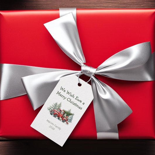 Vintager roter LKW für Rustikale Schafe Geschenkanhänger