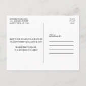 Vintager roter LKW-Lights Urlaub in Aquarell Postkarte (Rückseite)