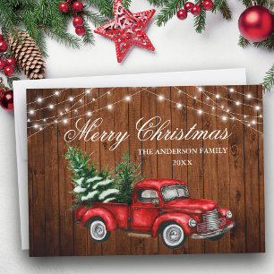 Vintager roter LKW-Lights Weihnachten