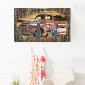 Vintager roter LKW-LKW-LKW Banner (Insitu)