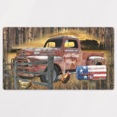 Vintager roter LKW-LKW-LKW Etiketten (Design 2)