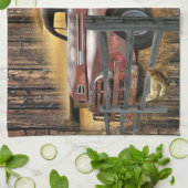 Vintager roter LKW-LKW-LKW Geschirrtuch (Gefaltet)