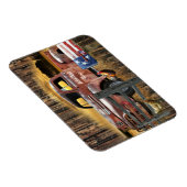 Vintager roter LKW-LKW-LKW Magnet (Rechte Seite)