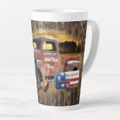 Vintager roter LKW-LKW-LKW Milchtasse (Rechte Ecke)