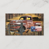 Vintager roter LKW-LKW-LKW Visitenkarte (Vorderseite)