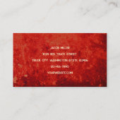 Vintager roter LKW-LKWs alte Rustikale Textur Visitenkarte (Rückseite)