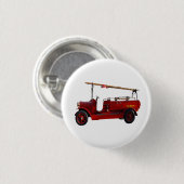 Vintager roter LKW mit Oberleitung, Button (Vorne & Hinten)