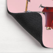 Vintager roter LKW mit Oberleitung, Mousepad (Ecke)