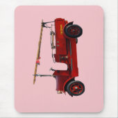 Vintager roter LKW mit Oberleitung, Mousepad (Vorne)