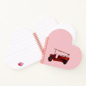 Vintager roter LKW mit Oberleitung, Notizblock (Innenseite)