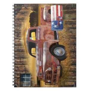 Vintager Roter LKW Notizblock
