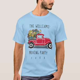 Vintager Roter LKW-Party T-Shirt