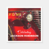 Vintager Roter LKW Serviette (Vorderseite)