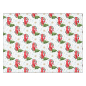 Vintager Roter LKW und Weihnachtsbaum Tischdecke (Vorderseite (Horizontal))