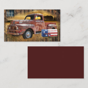 Vintager Roter LKW Visitenkarte
