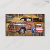 Vintager Roter LKW Visitenkarte (Vorderseite)