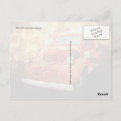 Vintager roter LKW von gestern Postkarte (Rückseite)