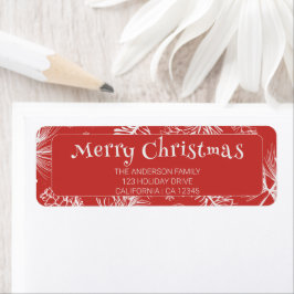 Vintager Roter Meran Weihnachten Linie Art Holiday
