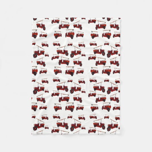 Vintager roter Motor mit Ladenmuster, Fleecedecke (Vorderseite)
