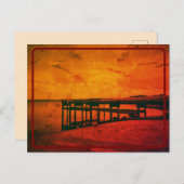 Vintager Roter Pier Postkarte (Vorne/Hinten)