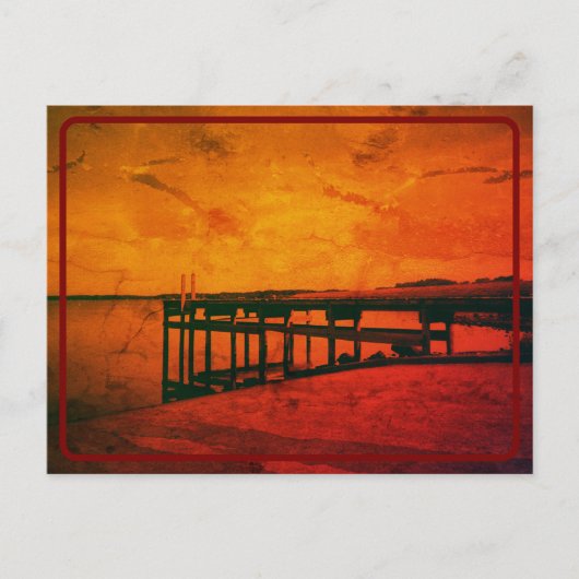 Vintager Roter Pier Postkarte (Vorderseite)