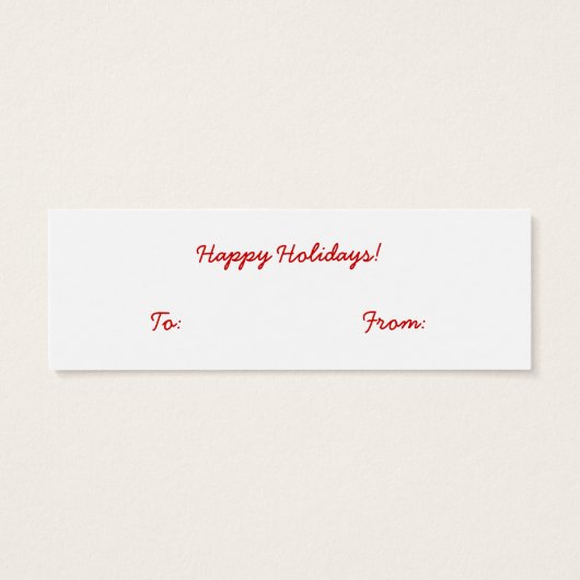 Vintager Roter Schlitten mit Bow-Geschenk-Tag (Rückseite)