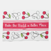 Vintager, roter Streifen Geschirrtuch (Horizontal)