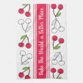 Vintager, roter Streifen Geschirrtuch (Vertikal)