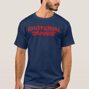 Vintager roter Text, emotionaler Schaden T-Shirt