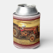 Vintager roter Traktor Dosenkühler (Kanne Vorderseite)