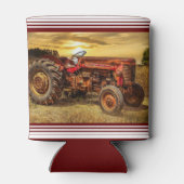 Vintager roter Traktor Dosenkühler (Rückseite)