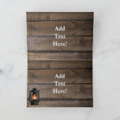 Vintager roter Traktor Rustikaler Stachelhalskarte (Innenseite)