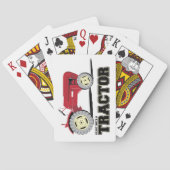 Vintager roter Traktor Spielkarten (Rückseite)