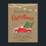 VINTAGER ROTER TRUCK WATERCOLOR RUSTIC CHRISTMAS H FEIERTAGSPOSTKARTE<br><div class="desc">Wünschen Sie Ihren Freunden, Ihrer Familie oder Ihren Kunden ein frohes Weihnachtsfest mit dieser Vintagen Red Truck - Farmhouse Style Weihnachtskarte. Auf der Karte steht: "Wir wünschen dir frohe Weihnachten!" Vintage Red Pick Up Truck Weihnachtskarte ist Vintag mit einer Touch von rustikal. Dieser Vintage Pick-up LKW trägt frisch geschnittene Weihnachtsbaumen,...</div>