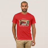 Vintager roter Weihnachtszug T-Shirt (Vorne ganz)