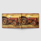 Vintager roter Zuchttraktor Gästebuch (Voll)