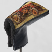Vintager roter Zuchttraktor Golf Headcover (3/4 Vorderseite)
