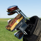 Vintager roter Zuchttraktor Golf Headcover (In Situ)