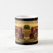 Vintager roter Zuchttraktor Kaffeetasse (Mittel)