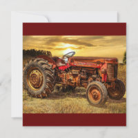 Vintager roter Zuchttraktor