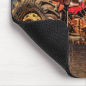 Vintager roter Zuchttraktor Mousepad (Ecke)