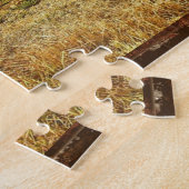 Vintager roter Zuchttraktor Puzzle (Seite)