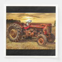 Vintager roter Zuchttraktor