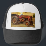 Vintager roter Zuchttraktor Truckerkappe<br><div class="desc">Vintag</div>
